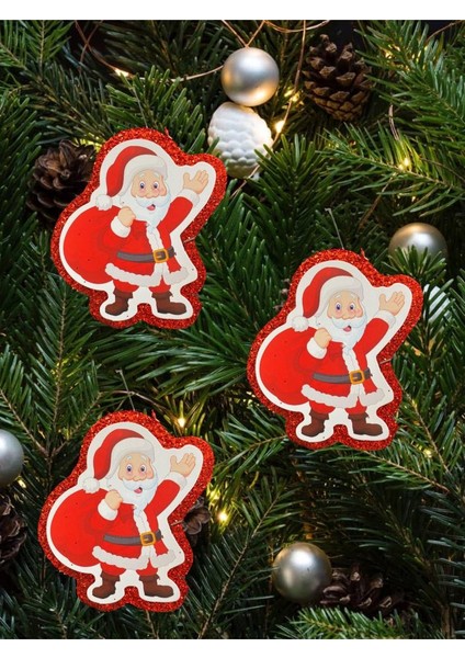 Yılbaşı Süsü Noel Baba 6 'lı Strafor Kırmızı