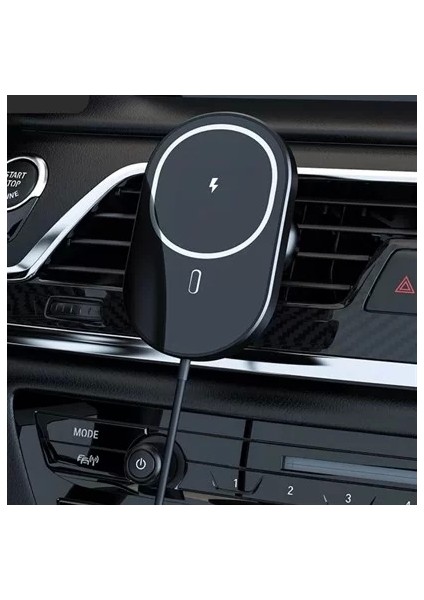 ® 15W Mıknatıslı Takılabilen Hızlı Şarj Tüm Cihaz ve Araçlara Uyumlu Araç Içi Şarj Cihazı