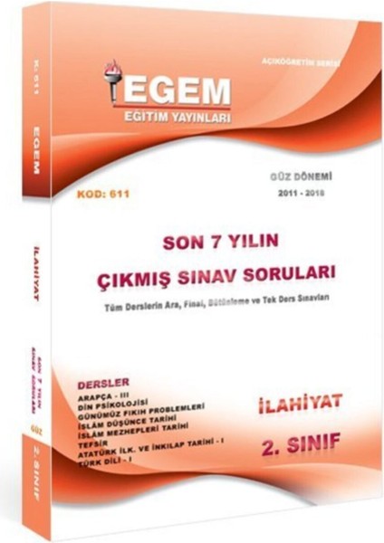 Açık Öğretim (AÖF) İlahiyat 2. Sınıf Güz Dönemi 3 Dönem Konu Soru ve Çıkmış modelleri