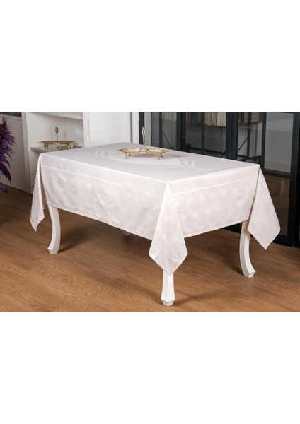 Aslı Lüx Jakar Polycotton Tp Gri Masa Örtüsü 160X220 cm - 1055 - 1237