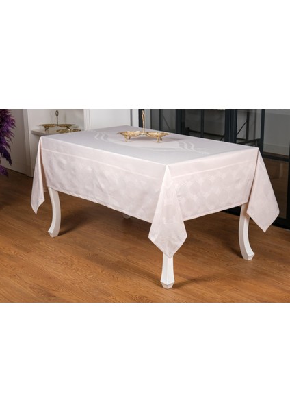 Aslı Lüx Jakar Polycotton Tp Gri Masa Örtüsü 160X220 cm - 1055 - 1237
