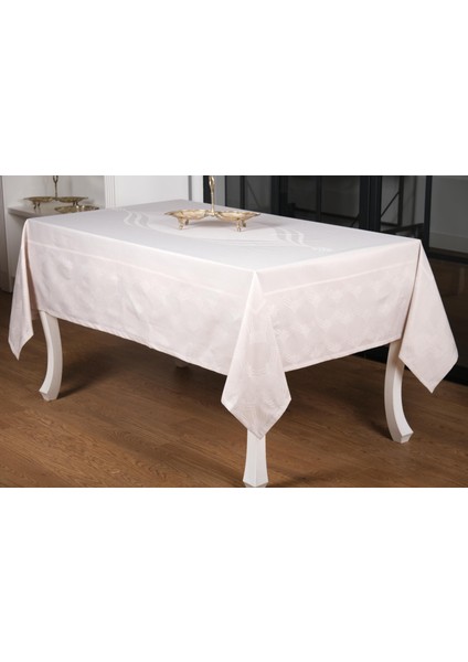 Aslı Lüx Jakar Polycotton Tp Gri Masa Örtüsü 160X220 cm - 1055 - 1237