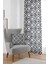 Beyaz Siyah Geometrik Modern Dijital Baskılı Perde Otyk556-Pr 1