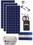 Alpex Güneş Enerjisi Bağ Evi Solar Paketi 1000W Tam Sinus İnverter 250W 12V Güneş Paneli 200Ah Jel Akü 7
