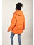 Oversize Kapüşonlu Düz Uzun Kollu Kadın Şişme Mont RD23KB020584 5