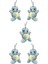 5'li Set Pokemon Squirtle Tasarımlı Dekoratif Oto Kokusu 1