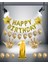 Gold Renk Kral Taç Happy Bırthday Folyo Balon Seti 1 Yaş 1