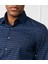 Printed Easy Iron Slim Shirt Df Blue Erkek Gömlek 4
