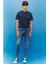 Erkek Malone Skinny Slim Fit Dar Kesim Normal Bel Esnek Jean Kot Pantolon 2
