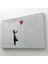 Banksy Kırmızı Balonu Uçup Giden Kız Kanvas Tablosu 4