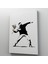 Bansky'nin Çiçek Atan Adam Eseri Kanvas Tablo 1