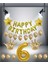 Gold Renk Kral Taç Happy Bırthday Folyo Balon Seti 6 Yaş 1