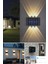 1ADET Modern Solar 6ledli Çift Taraflı Aplik Güneş Enerjili Aydınlatma Duvar Lambası 4