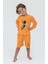 Lolli Boom Kids  Erkek Çocuk 4'lü Basketball Desen Turuncu Siyah Renk Kombin Pijama Takımı 4 Parça Set 2