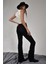 Kadın Siyah Skinny Flare Jean 2