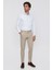 Erkek Bej Summer Armür Pamuk Yan Cep Slim Fit Dar Kesim Pantolon 3