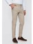 Erkek Bej Summer Armür Pamuk Yan Cep Slim Fit Dar Kesim Pantolon 4