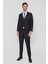 Erkek Siyah Oscar Çizgili Yelekli Slim Fit Dar Kesim 6 Drıop Takım Elbise 2