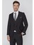 Erkek Siyah Oscar Çizgili Yelekli Slim Fit Dar Kesim 6 Drıop Takım Elbise 3