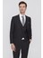 Erkek Siyah Oscar Çizgili Yelekli Slim Fit Dar Kesim 6 Drıop Takım Elbise 4