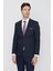 Erkek Lacivert Santos Jakarlı Slim Fit Dar Kesim Takım Elbise 4