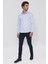Erkek Buz Mavisi Jakar Desen Slim Fit Dar Kesim Gömlek 1