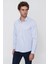 Erkek Buz Mavisi Jakar Desen Slim Fit Dar Kesim Gömlek 2