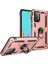 Samsung Galaxy A52 Kılıf Sofya Yüzüklü Silikon Kapak - Rose 300099 2