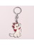 Kedi Tasarımlı Metal ANAHTARLIK-BEYAZ-ANAH411 1
