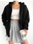 Kadın Oversize Fermuarlı Sweatshirt Hırka 1