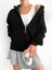 Kadın Oversize Fermuarlı Sweatshirt Hırka 2