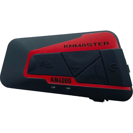 Knmaster KN4000 Motosiklet Kask İnterkom Bluetooth Intercom Kulaklık Seti Kırmızı