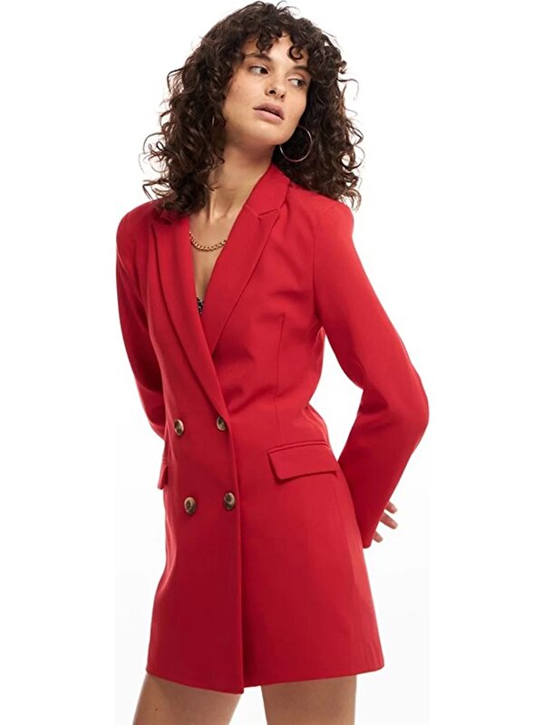 Quzu Ceket Elbise-Kırmızı Fiyatı - Taksit Seçenekleri