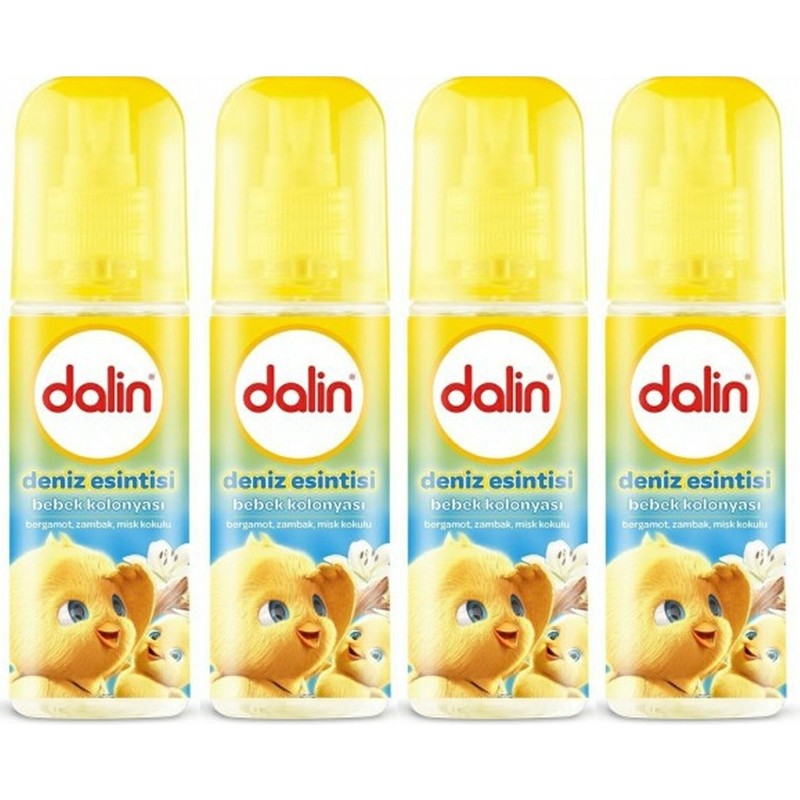 Dalin Bebek Kolonyası Deniz Esintisi 150 ml x 4 Adet Ferahlatıcı Gün Boyu Kullanım için