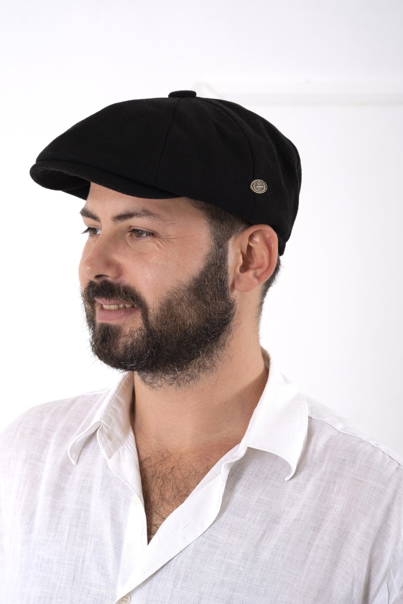 Göreme Aksesuar Kışlık Ingiliz Kasket Dökümlü Peaky Blinders Model Erkek Kasket görsel 4