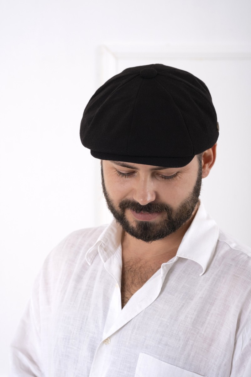 Göreme Aksesuar Kışlık Ingiliz Kasket Dökümlü Peaky Blinders Model Erkek Kasket görsel 5