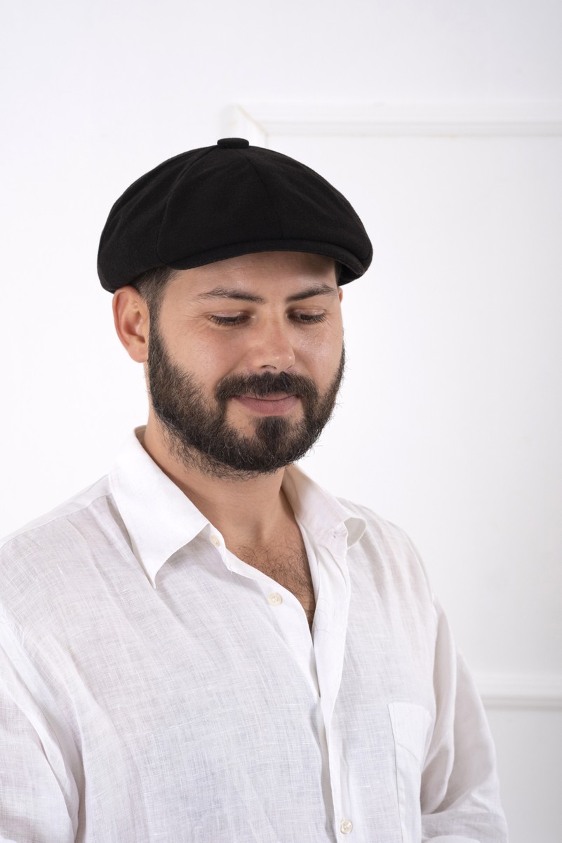 Göreme Aksesuar Kışlık Ingiliz Kasket Dökümlü Peaky Blinders Model Erkek Kasket görsel 2