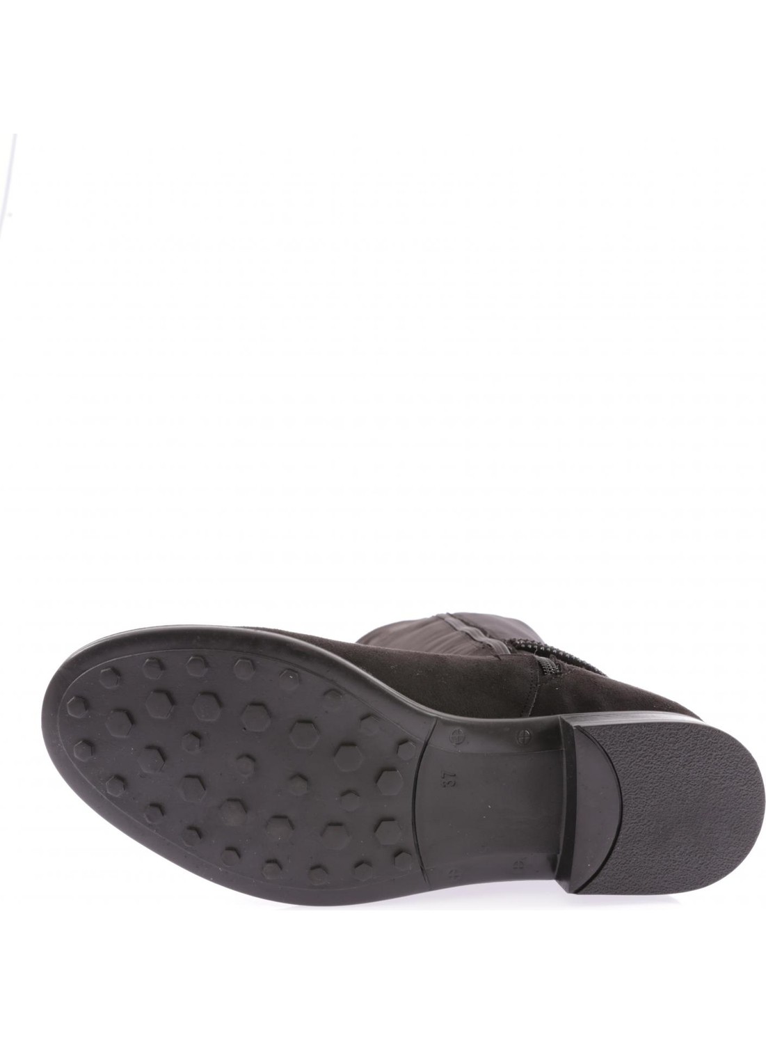 DGN 505-22K Kadin Arkasi Strech Yani Fermuarli Knee High Flats Çizme görsel 5