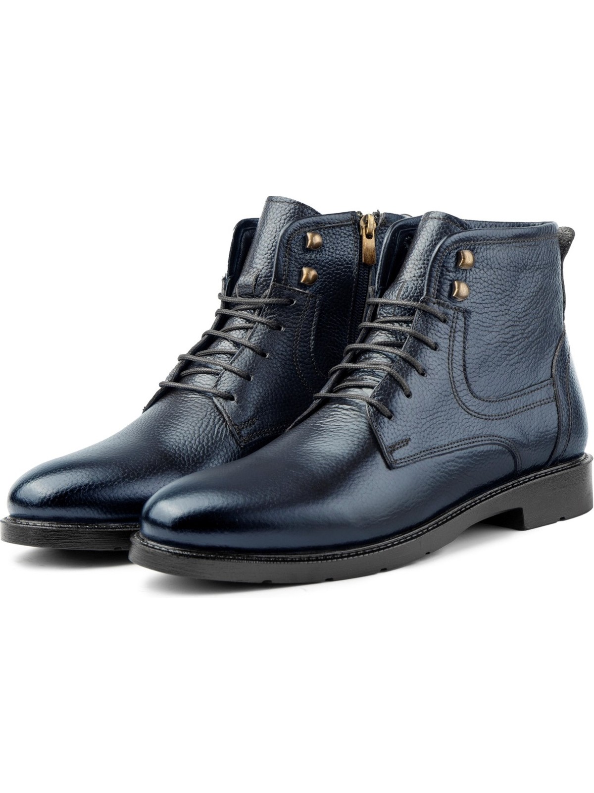 Ducavelli Rico Hakiki Deri Bağcıklı Kauçuk Taban Erkek Bot, Erkek Günlük Bot - Görsel 3