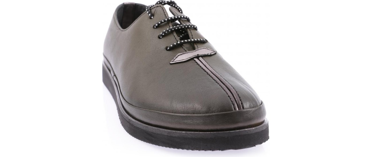 DGN 095 Kadin Kalin Taban Bağcikli Comfort Ayakkabi görsel 7