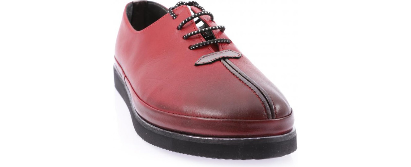 DGN 095 Kadin Kalin Taban Bağcikli Comfort Ayakkabi görsel 2