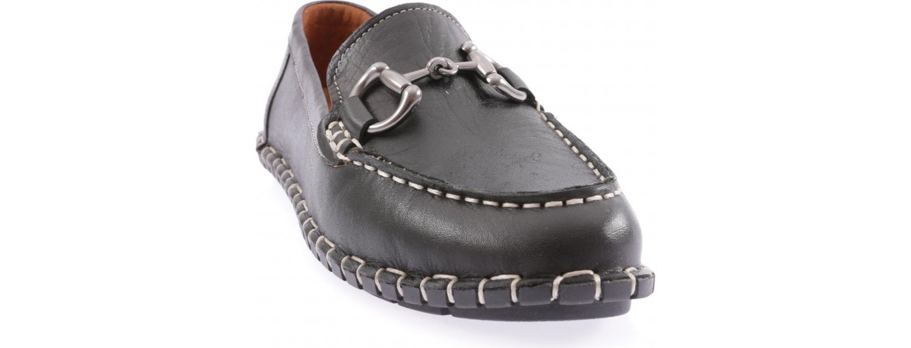 DGN 600-23Y Kadın Dikiş Detayli Metal Tokali Loafer Ayakkabı görsel 4
