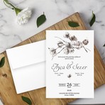 Seyhan Davetiye Beyaz Zarflı Davetiye Düğün - Nişan - Kına - Nikah (100 Adet Fiyatıdır)