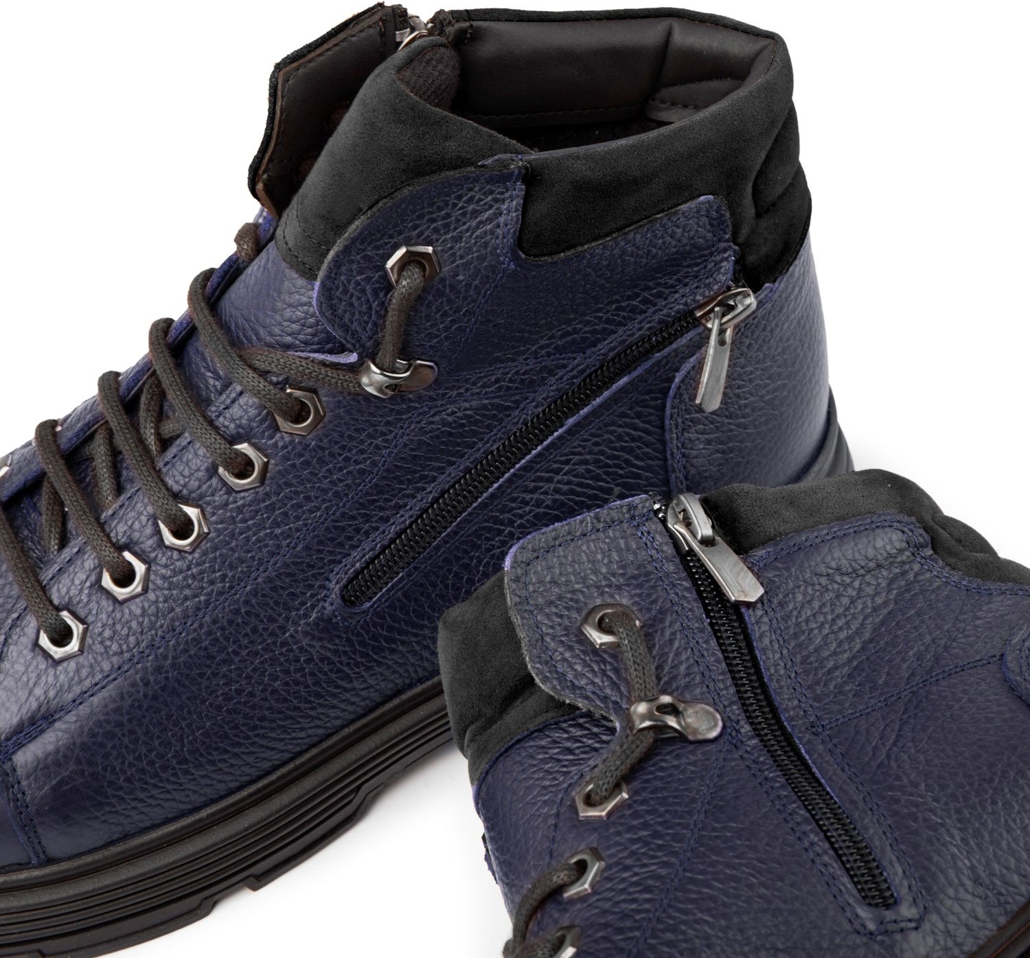 Ducavelli Ankle Hakiki Deri Bağcıklı Kauçuk Taban Erkek Bot, Fermuarlı Bot görsel 8