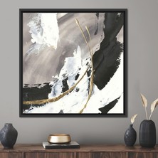 Kayra Export 1 Parça Siyah Çerçeveli Kanvas Tablo, Soyut Kanvas Sanatı, Modern Kanvas Dekor, Lüks Duvar Dekoru,