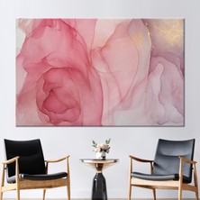 Kayra Export 1 Parça Kanvas Tablo, Pembe Mermer, Pembe Duvar Süsü, Alkol Mürekkebi Kanvas Sanatı,