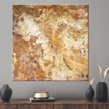 Kayra Export 1 Parça Kanvas Tablo, Çağdaş Duvar Süsü, Sarı Mermer Sanat, Sarı Sanat, Modern Sanat Eseri,