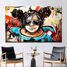 Kayra Export 1 Parça Kanvas Tablo Kız Grafiti Duvar Süsü Grafiti Kanvas Yağlı Boya Baskısı