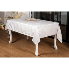 Finezza Raya Lüx Jakar Bambu Kumaş Gri Masa Örtüsü 160X220 cm  - 1243