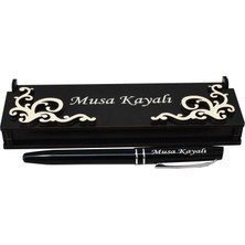Sanat Hediyelik Babalara Özel Metal Roller Kalem Isimli + Ahşap Kutu Seti / Babalar Günü